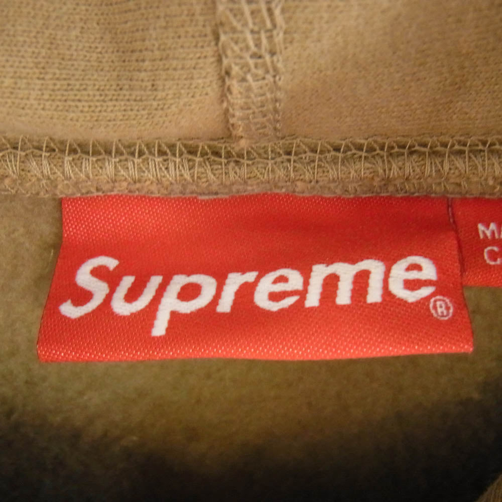 Supreme シュプリーム 23AW Box Logo Hooded Sweatshirt Sand ボックスロゴ フーデッド スウェットシャツ パーカー フーディ Sand サンド カーキ系 M【中古】