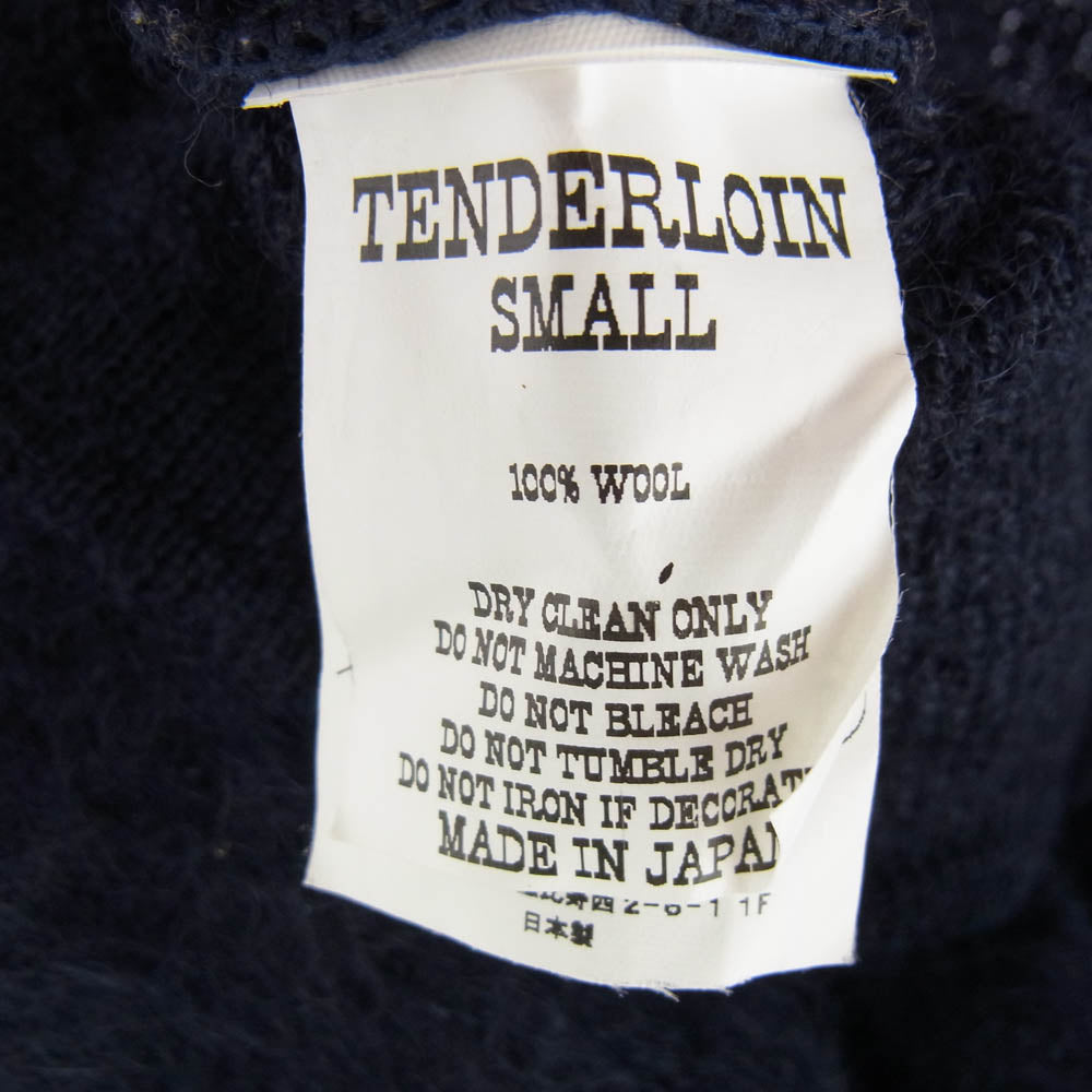 TENDERLOIN テンダーロイン T-MOHAIR CARDIGAN モヘア カーディガン ネイビー系 S【美品】【中古】