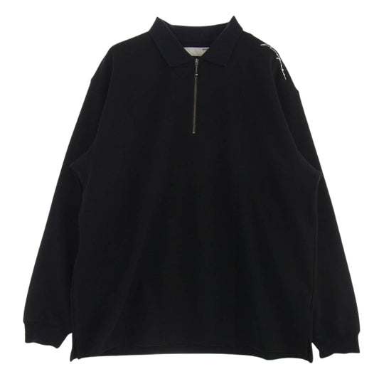 ディアスポラ Diaspora Skateboards ハーフジップ ゲームシャツ ブラック系 L【中古】