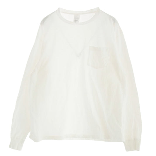 COMOLI コモリ 24SS Z01-05016 サープラス 長袖 Tシャツ カットソー ホワイト系 3【中古】