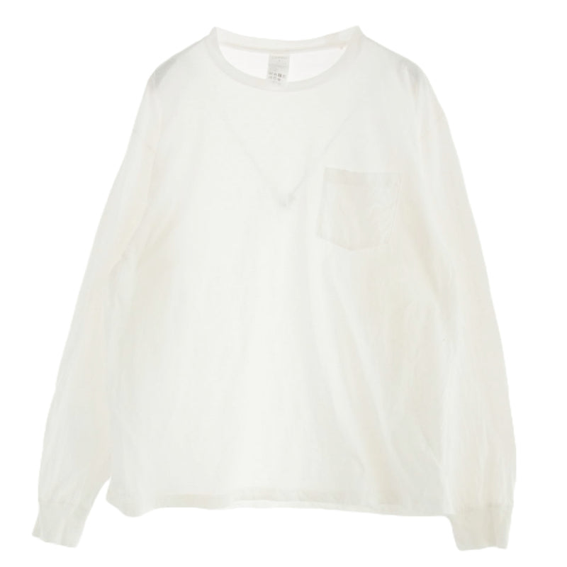 COMOLI コモリ 24SS Z01-05016 サープラス 長袖 Tシャツ カットソー ホワイト系 3【中古】