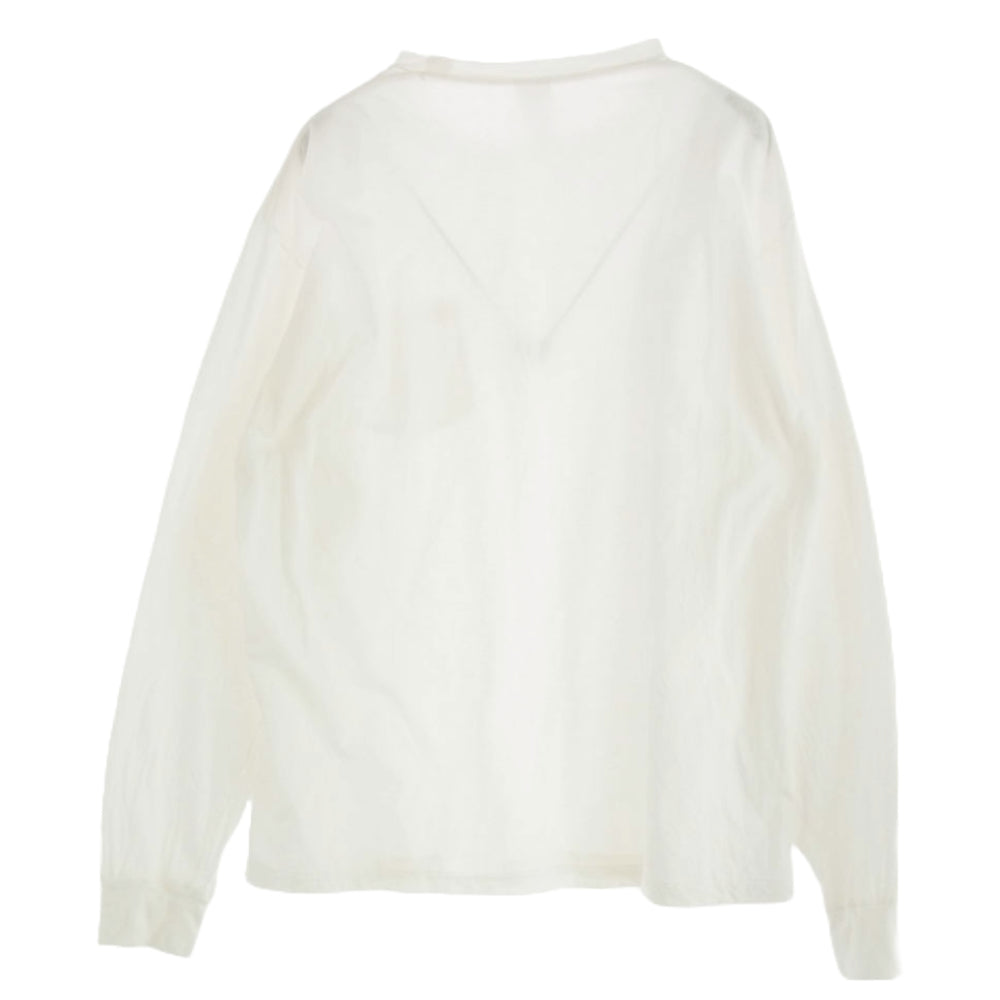 COMOLI コモリ 24SS Z01-05016 サープラス 長袖 Tシャツ カットソー ホワイト系 3【中古】