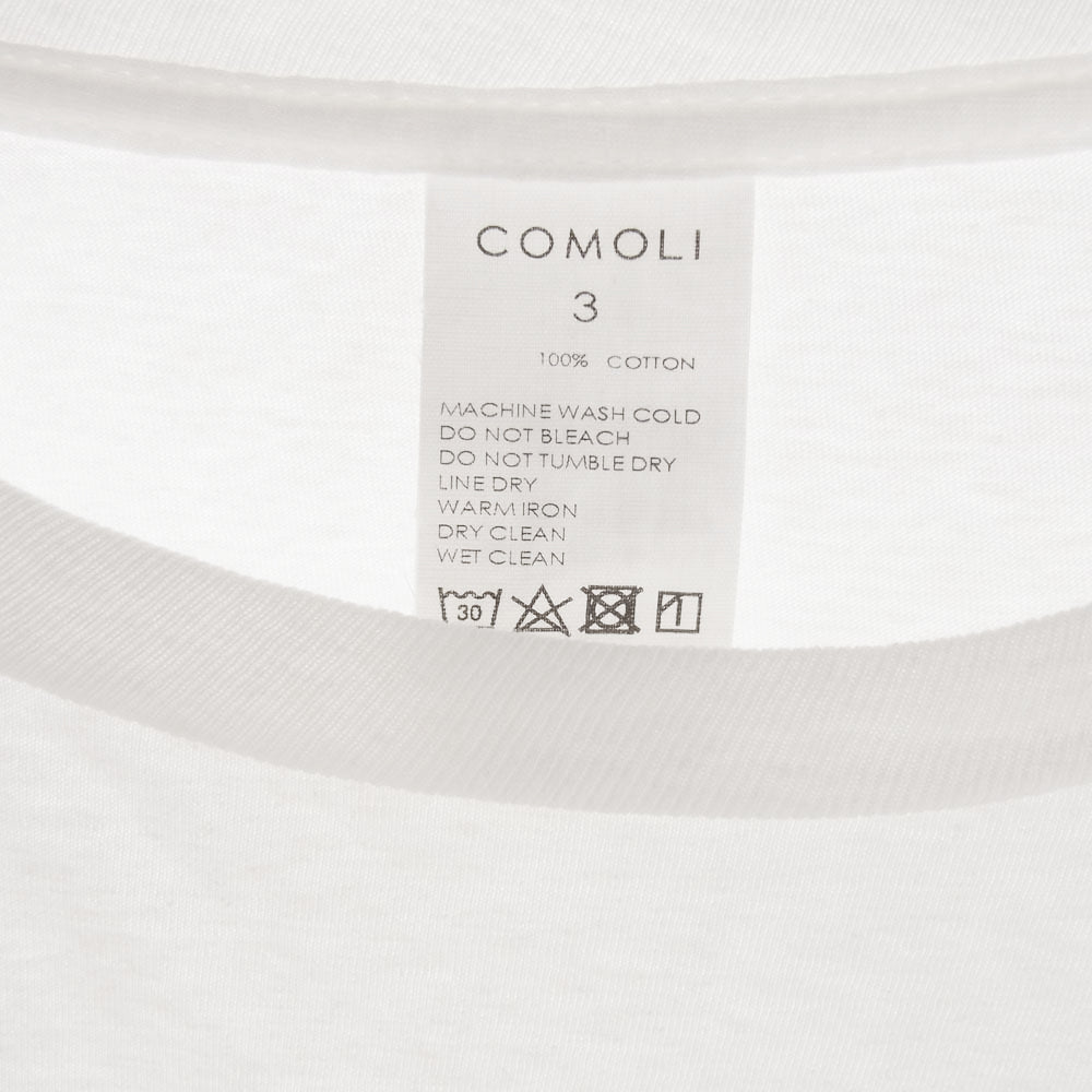 COMOLI コモリ 24SS Z01-05016 サープラス 長袖 Tシャツ カットソー ホワイト系 3【中古】