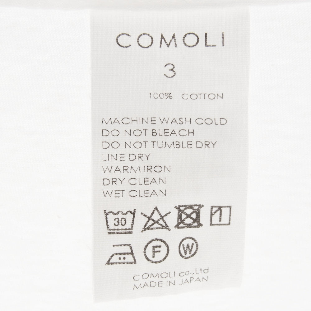 COMOLI コモリ 24SS Z01-05016 サープラス 長袖 Tシャツ カットソー ホワイト系 3【中古】