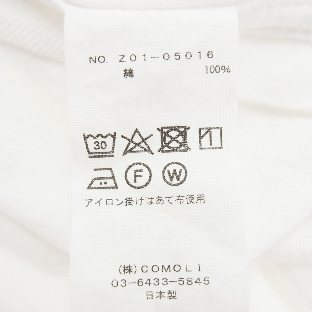 COMOLI コモリ 24SS Z01-05016 サープラス 長袖 Tシャツ カットソー ホワイト系 3【中古】