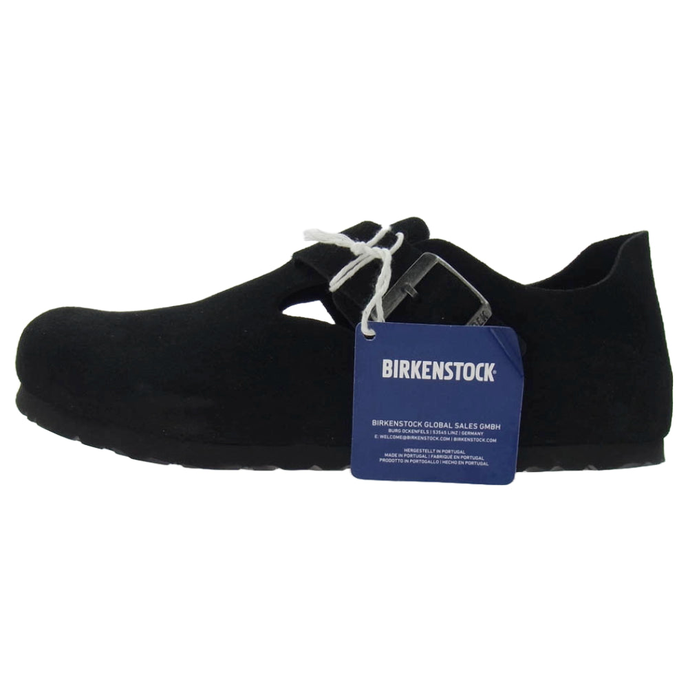 BIRKENSTOCK ビルケンシュトック LONDON BS スエード レザー シューズ ブラック系 41【中古】