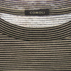 COMOLI コモリ Z01-05023 サマーウール ボーダー 半袖 Tシャツ ブラック系 ベージュ系 3【中古】