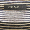 COMOLI コモリ Z01-05023 サマーウール ボーダー 半袖 Tシャツ ブラック系 ベージュ系 3【中古】
