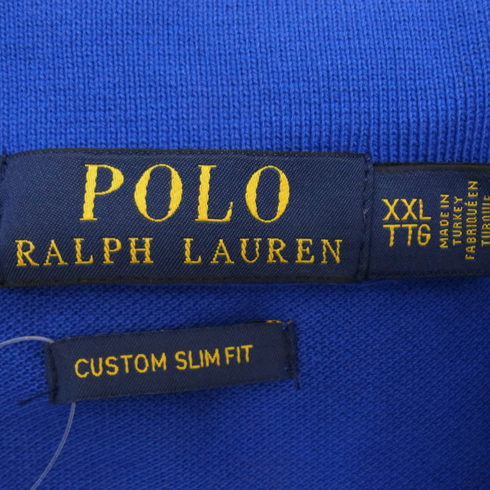 POLO RALPH LAUREN ポロ・ラルフローレン ポロシャツ 半袖 ショートスリーブ ブルー系 XXL【中古】