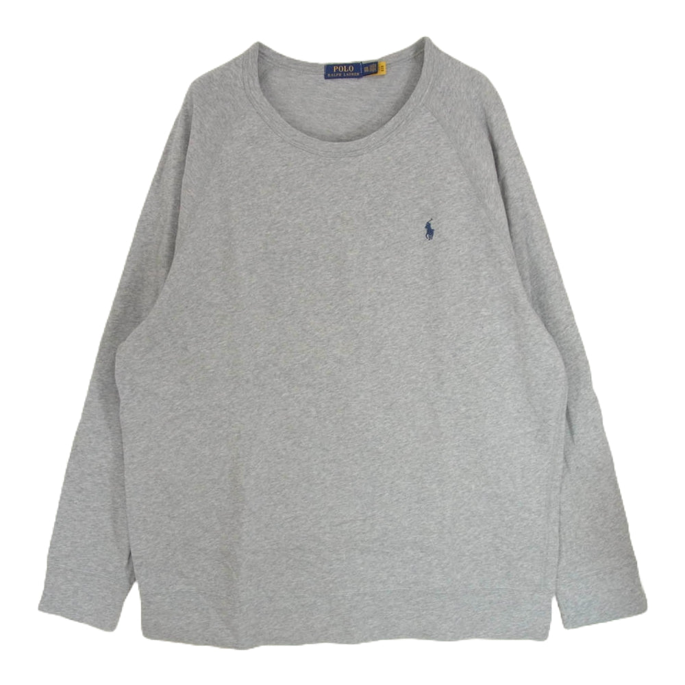 POLO RALPH LAUREN ポロ・ラルフローレン ロゴ ロングスリーブ カットソー 長袖 グレー系 XXL【中古】