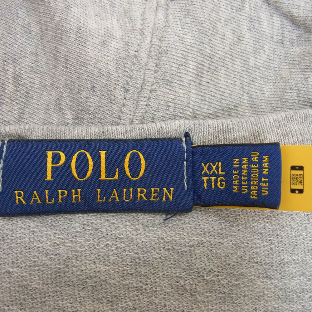 POLO RALPH LAUREN ポロ・ラルフローレン ロゴ ロングスリーブ カットソー 長袖 グレー系 XXL【中古】