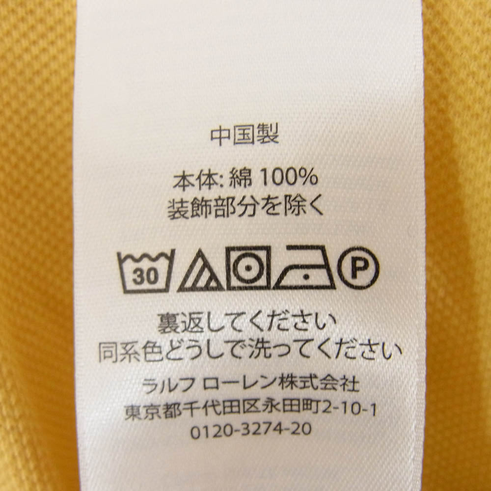 POLO RALPH LAUREN ポロ・ラルフローレン ポロシャツ 半袖 ショートスリーブ イエロー系 XXL【中古】