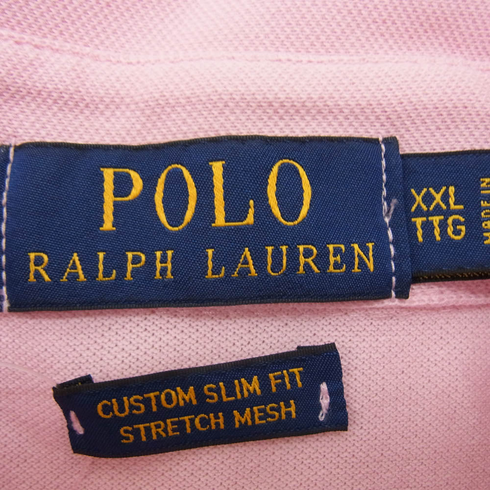 POLO RALPH LAUREN ポロ・ラルフローレン ポロシャツ 半袖 ショートスリーブ ピンク系 XXL【中古】