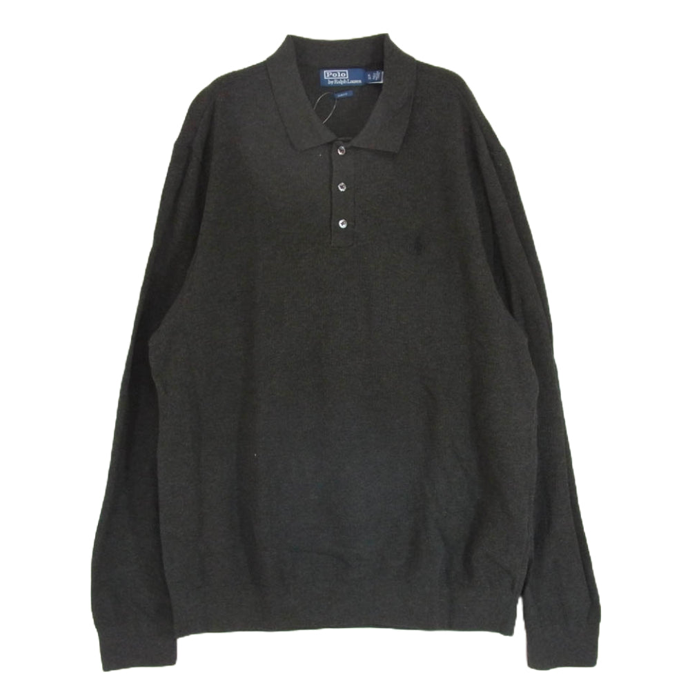 POLO RALPH LAUREN ポロ・ラルフローレン 長袖 ポロシャツ ブラック系 XL【中古】
