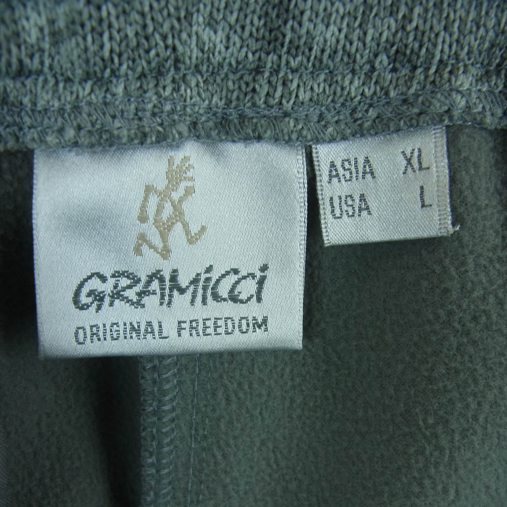Gramicci グラミチ G2FU-P018 BONDING KNIT NARROW RIB PANTS ボンディング ニット フリース ナロー リブ パンツ グレー系 緑がかったグレー系 XL【中古】