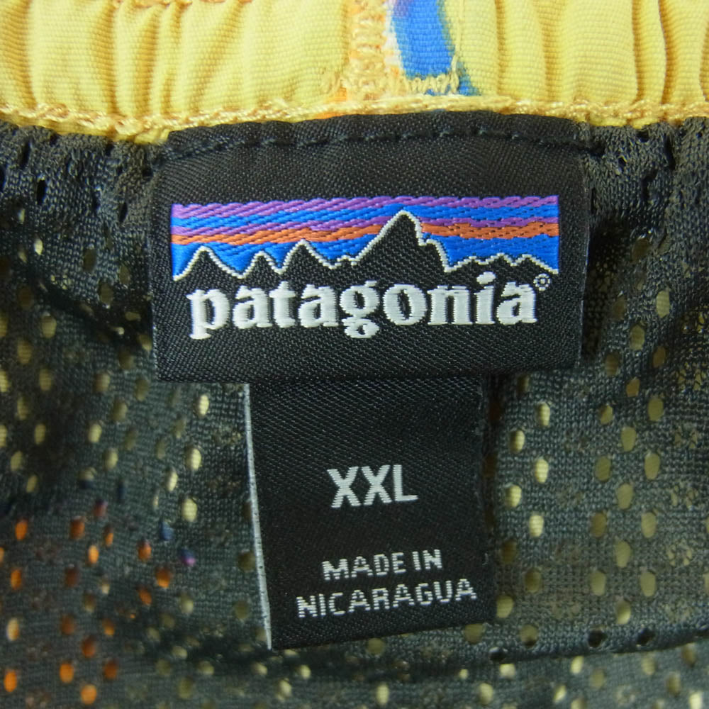 patagonia パタゴニア 57021SP20 BAGGIES SHORTS バキーズ ショーツ ナイロン ハーフ ショート パンツ 総柄 イエロー系 XXL【中古】