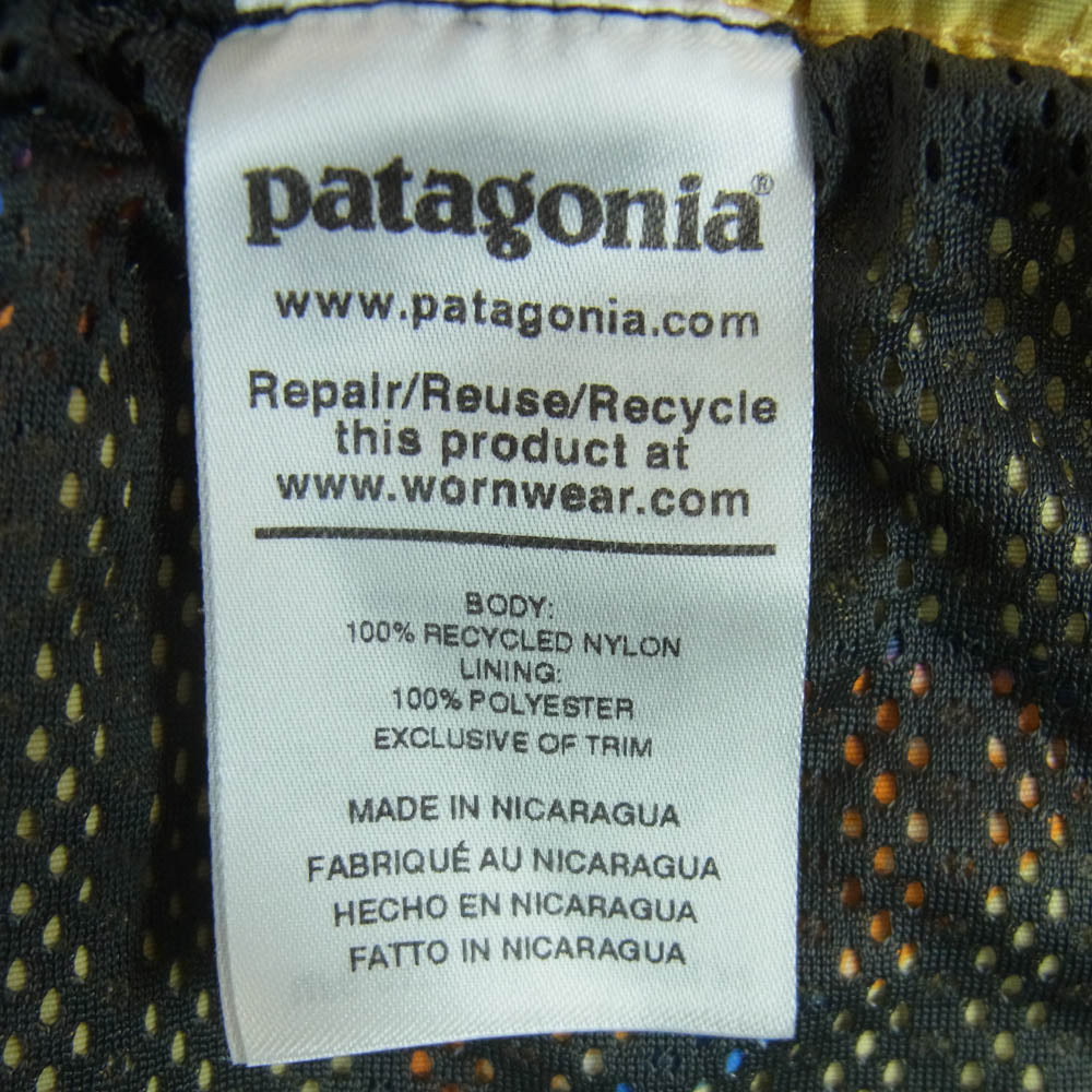 patagonia パタゴニア 57021SP20 BAGGIES SHORTS バキーズ ショーツ ナイロン ハーフ ショート パンツ 総柄 イエロー系 XXL【中古】