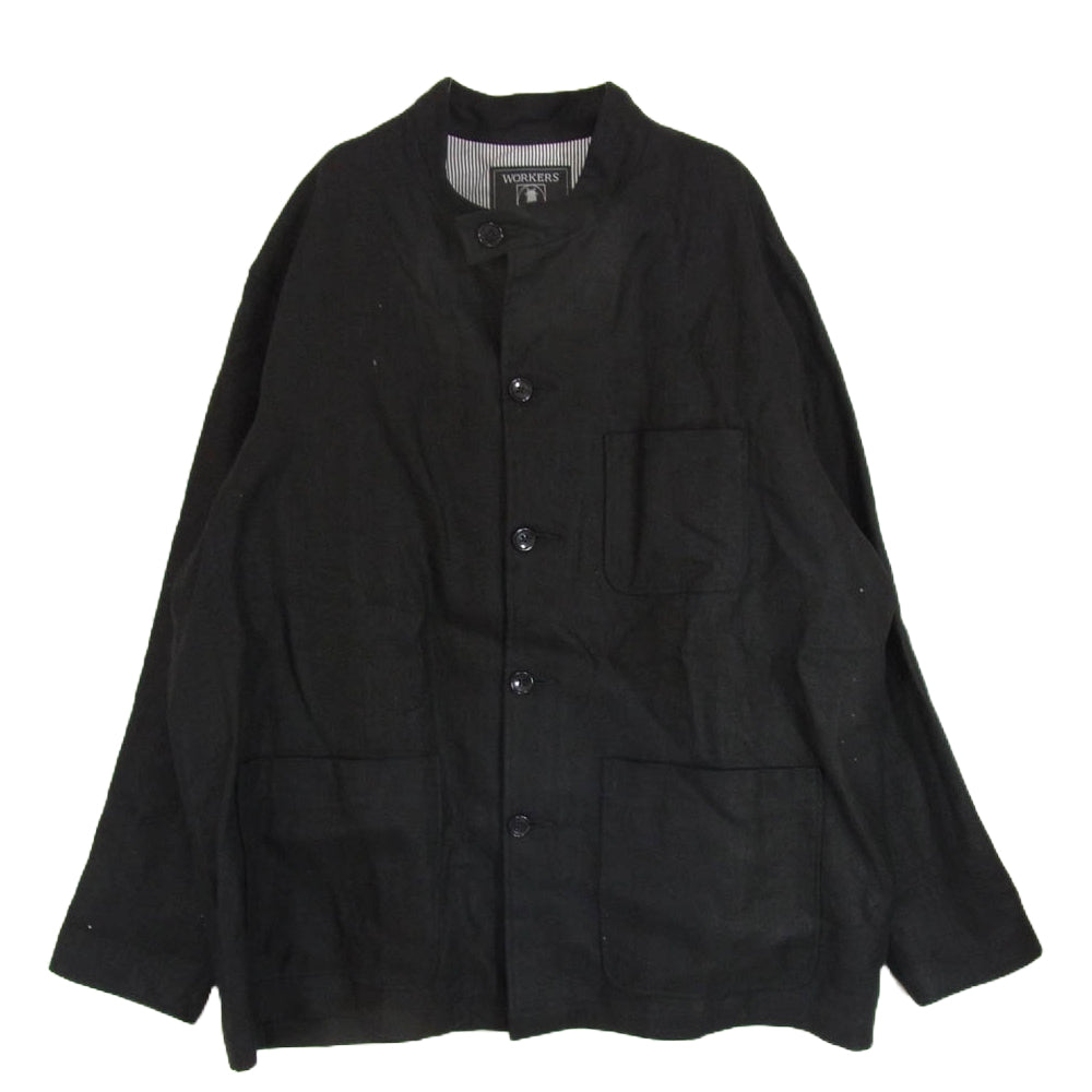 ワーカーズ Forestier French Linen Jacket フォレスティエール リネン ジャケット ブラック系 42【中古】