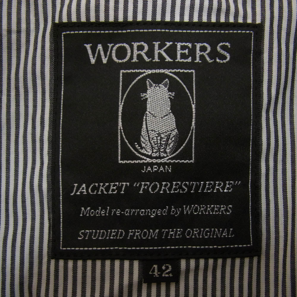 ワーカーズ Forestier French Linen Jacket フォレスティエール リネン ジャケット ブラック系 42【中古】