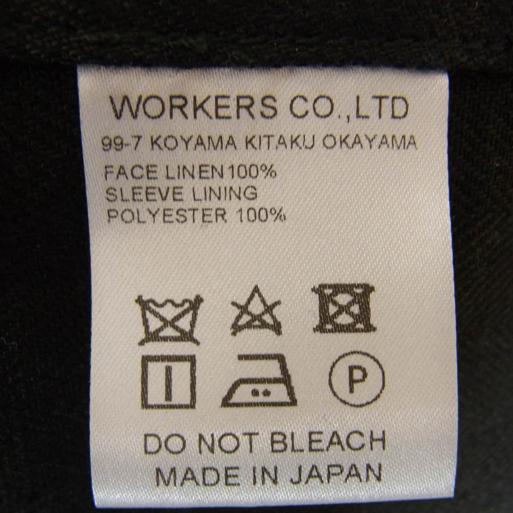 ワーカーズ Forestier French Linen Jacket フォレスティエール リネン ジャケット ブラック系 42【中古】