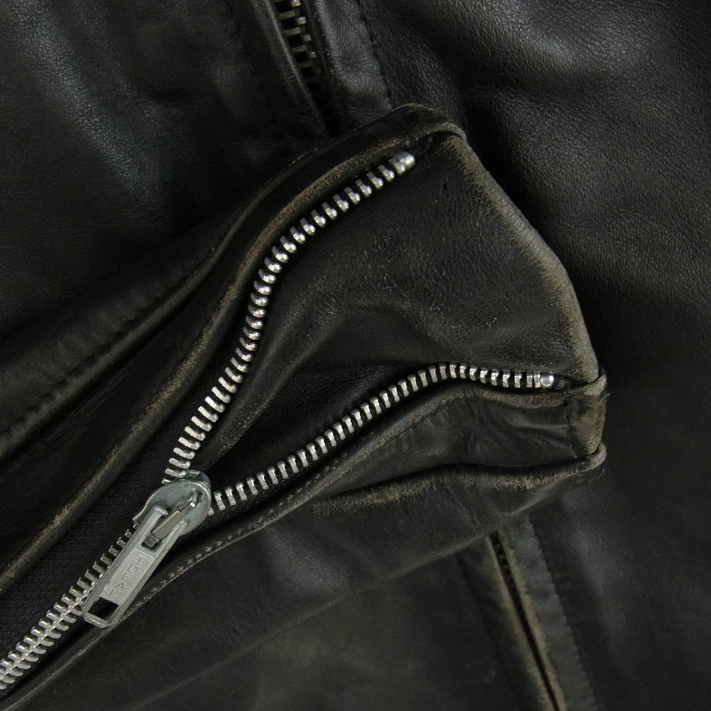 schott ショット 241-2600 90B シングル ライダースジャケット ブラック系 36【中古】