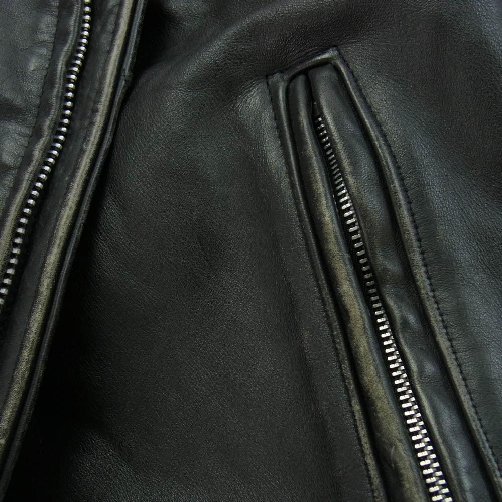 schott ショット 241-2600 90B シングル ライダースジャケット ブラック系 36【中古】