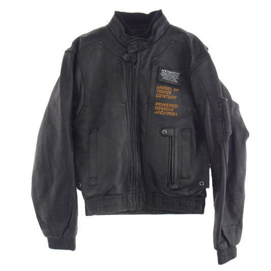 KADOYA カドヤ NEW CONCEPTER カウハイド レザー ライダース ジャケット ブルゾン ブラック系 4L【中古】