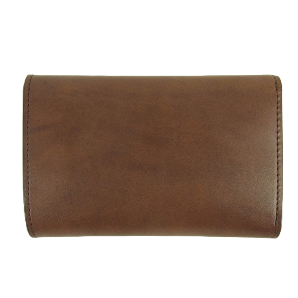 WILDSWANS ワイルドスワンズ BYRNE バーン フルグレインブライドル レザー ダークステイン 折り財布 ウォレット ブラウン系【美品】【中古】