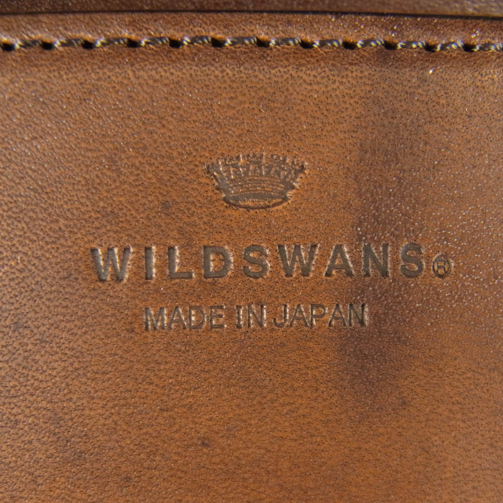 WILDSWANS ワイルドスワンズ BYRNE バーン フルグレインブライドル レザー ダークステイン 折り財布 ウォレット ブラウン系【美品】【中古】