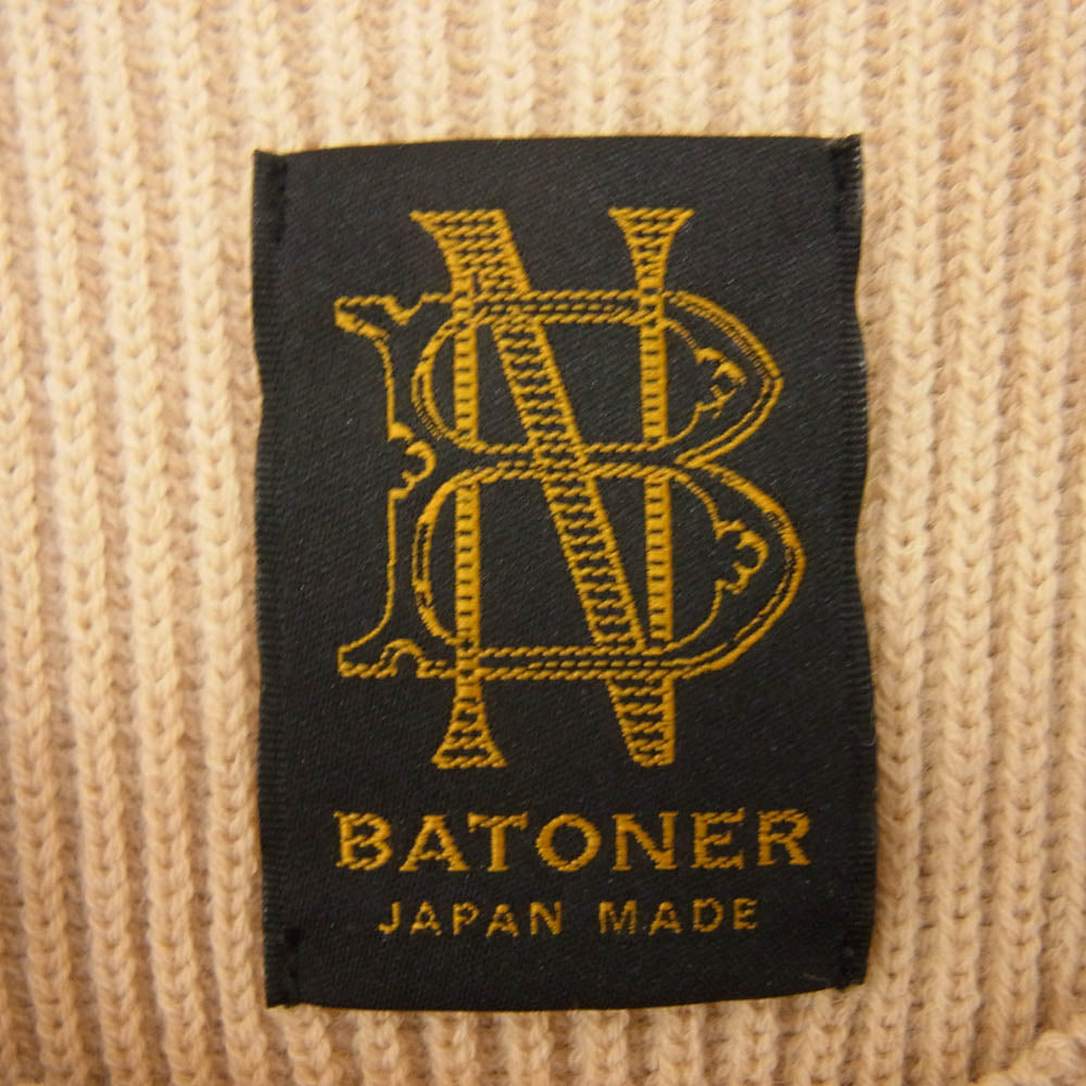 バトナー BN-23FN-064 BEAMS ビームス別注 HYPER TWIST WOOL ハイパーツイスト クルーネック ニット セーター ブラウン系 1【中古】