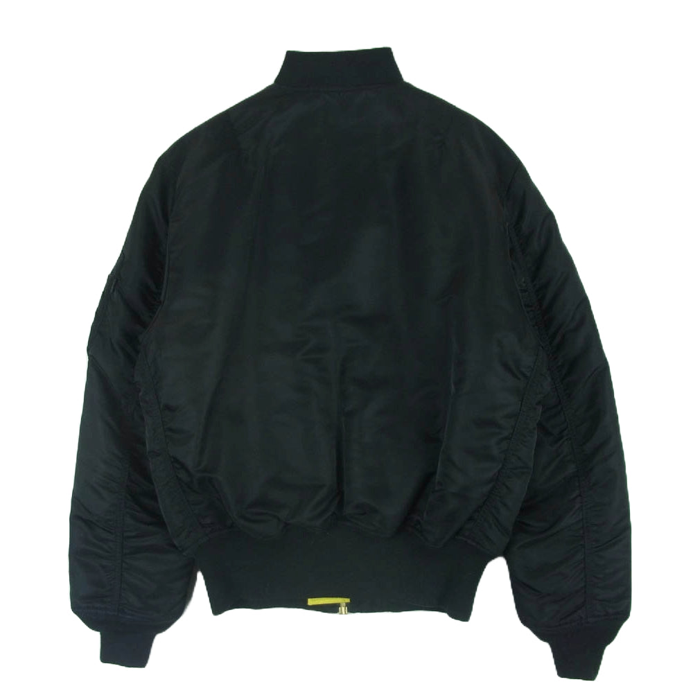 ALPHA アルファ ALPHA INDUSTRIES BREITLING ブライトリング フライト ジャケット MA-1 ブルゾン ブラック系 S【中古】