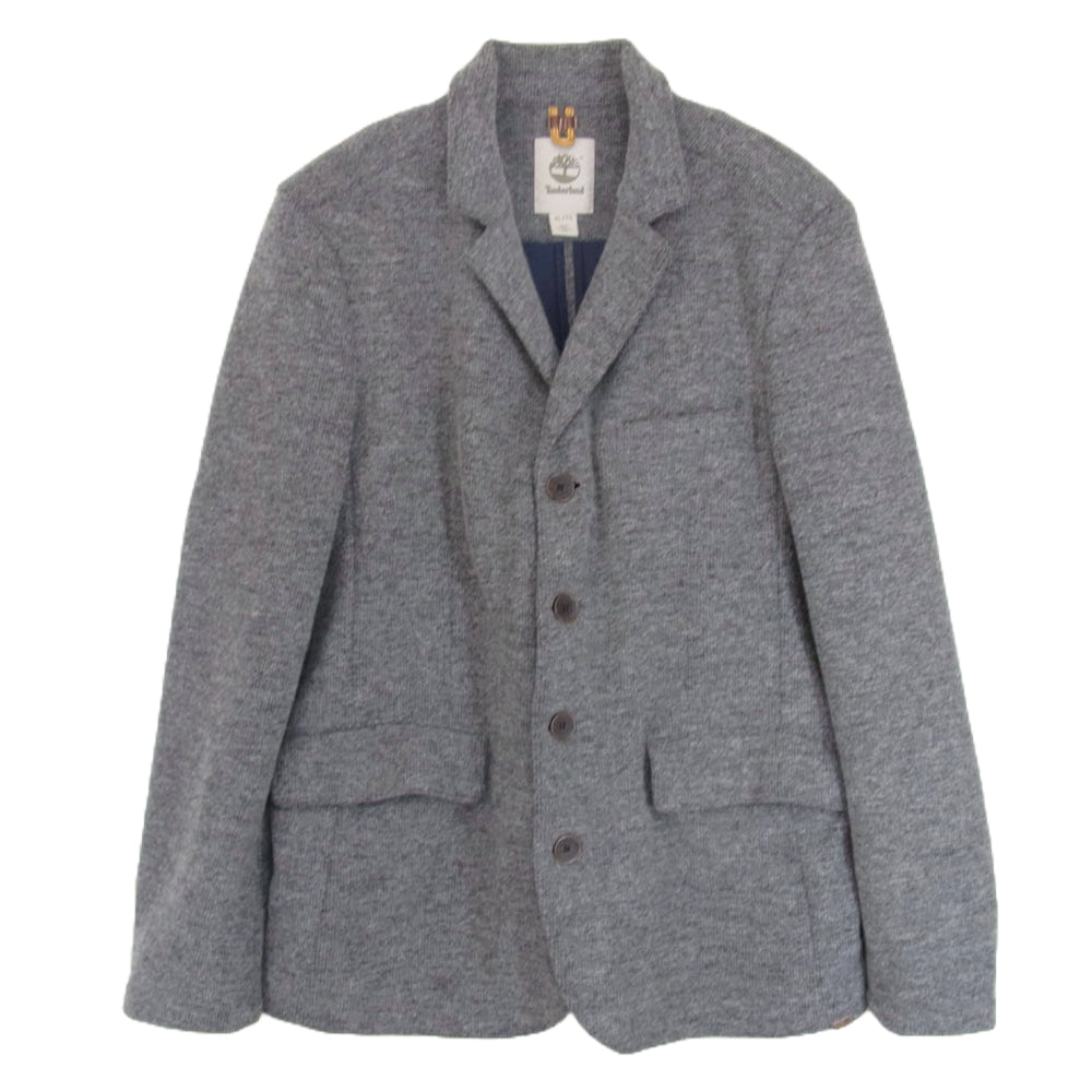 Timberland ティンバーランド ニット素材 テーラードジャケット グレー系 XL【中古】