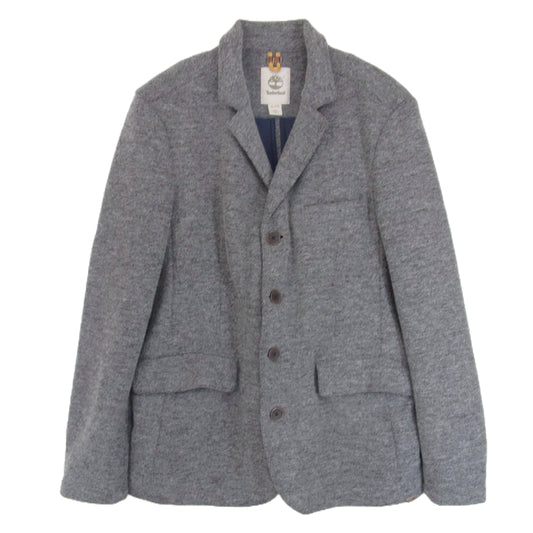 Timberland ティンバーランド ニット素材 テーラードジャケット グレー系 XL【中古】