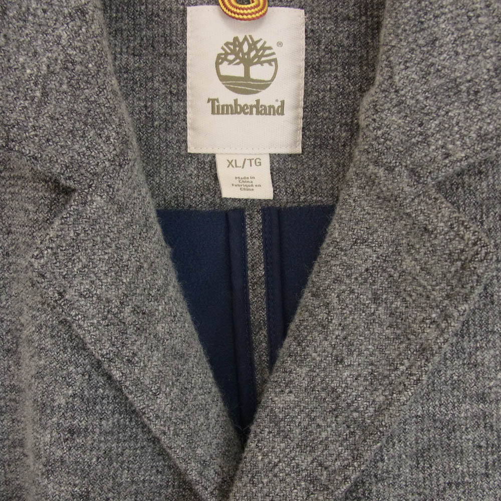 Timberland ティンバーランド ニット素材 テーラードジャケット グレー系 XL【中古】