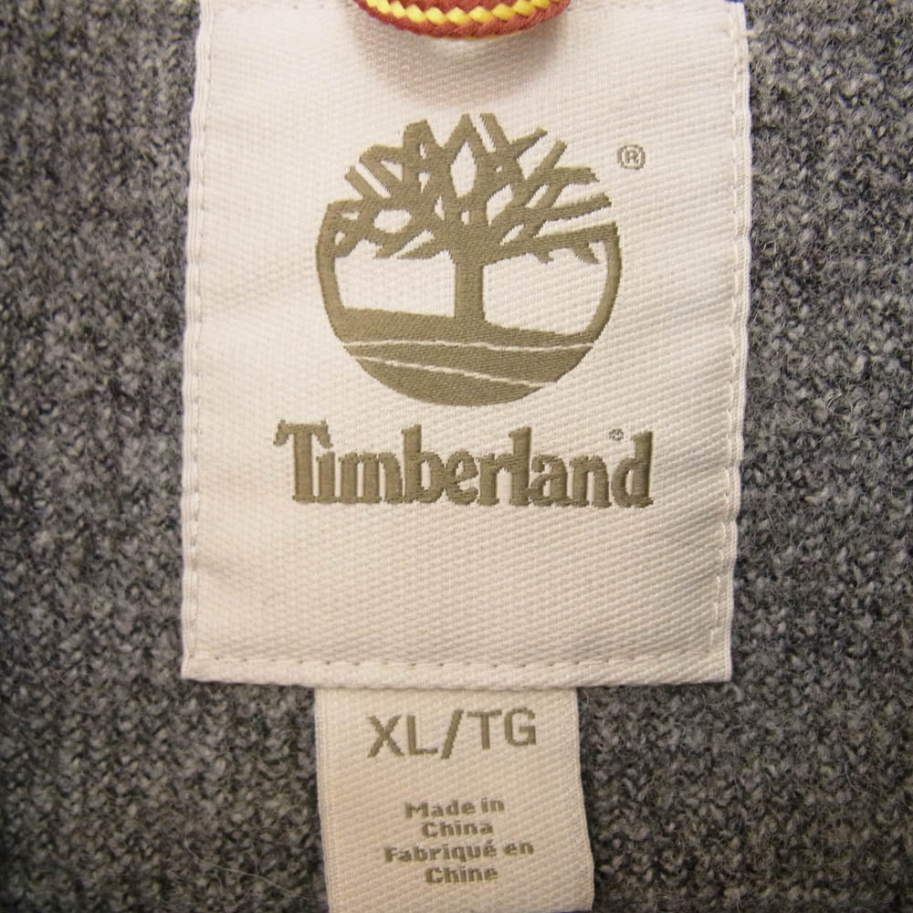 Timberland ティンバーランド ニット素材 テーラードジャケット グレー系 XL【中古】