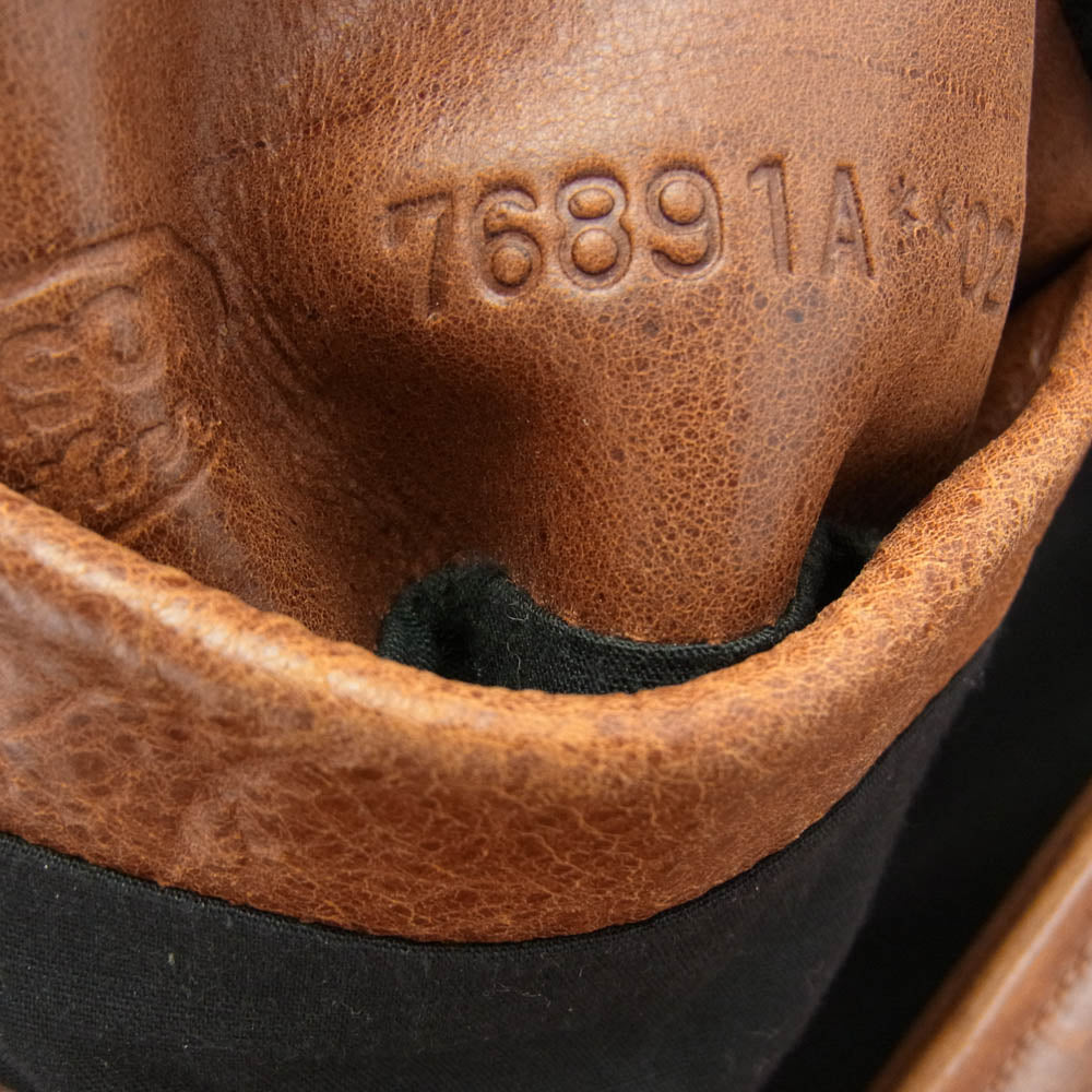 VANSON バンソン ENF OCTAGON エンフィールド オクタゴン 襟付き シングルライダース レザージャケット ブラウン系 42【中古】