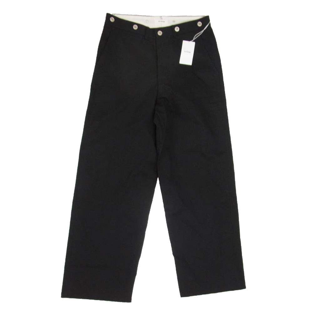 インテリム IT24A191 CHINO WASHER MIL BAGGY TROUSER チノワッシャー ミルバギー トラウザーズ パンツ ブラック系 3【極上美品】【中古】