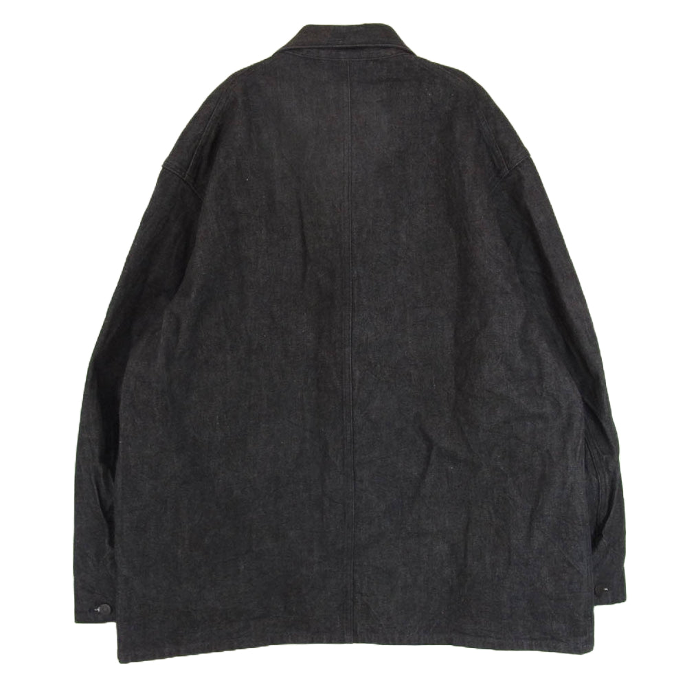 blurhms ROOTSTOCK ブラームスルーツストック bROOTS523F5 13.5oz Selvage Denim Coverall セルビッチ デニム カバーオール ブラック系 3【極上美品】【中古】