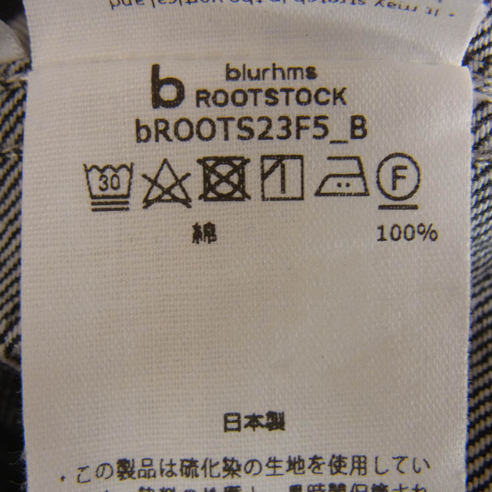 blurhms ROOTSTOCK ブラームスルーツストック bROOTS523F5 13.5oz Selvage Denim Coverall セルビッチ デニム カバーオール ブラック系 3【極上美品】【中古】