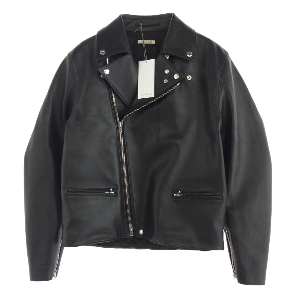 HEUGN ユーゲン 24AW COAT068 Luther Riders シープレザー ダブル ライダース ジャケット ブラック系 2【極上美品】【中古】