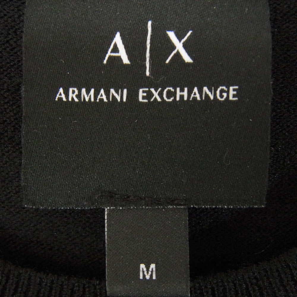 ARMANI EXCHANGE アルマーニエクスチェンジ 6GZM4F ZMK9Z ロゴ ニット セーター ブラック系 M【中古】