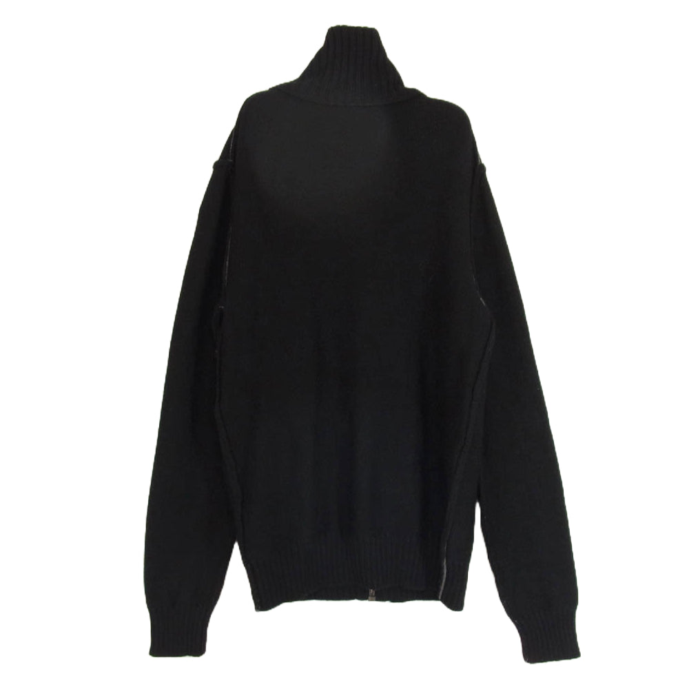 DOLCE&GABBANA ドルチェアンドガッバーナ ドライバーズ ジップアップ ニット カーディガン ブラック系 44【中古】