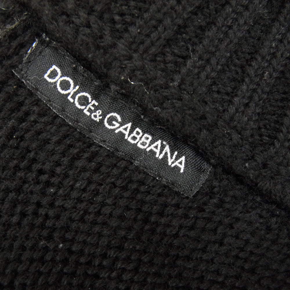 DOLCE&GABBANA ドルチェアンドガッバーナ ドライバーズ ジップアップ ニット カーディガン ブラック系 44【中古】