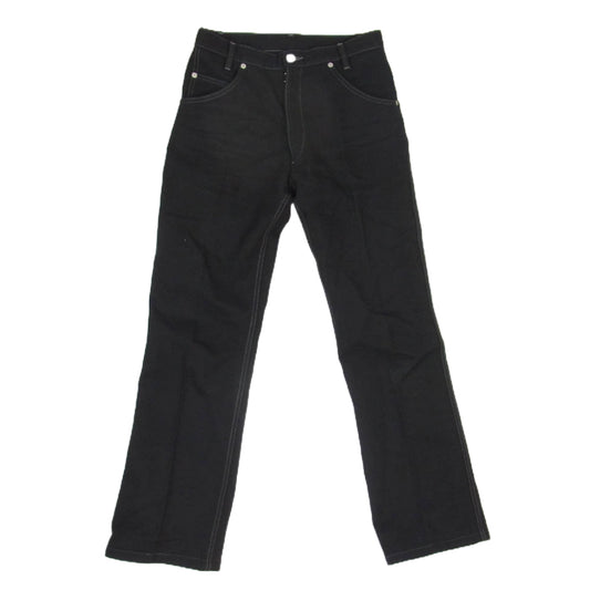 MAISON MARGIELA メゾンマルジェラ 21AW S50LA0186 四つタグ セミフレア ウール コットン パンツ ブラック系 28【美品】【中古】