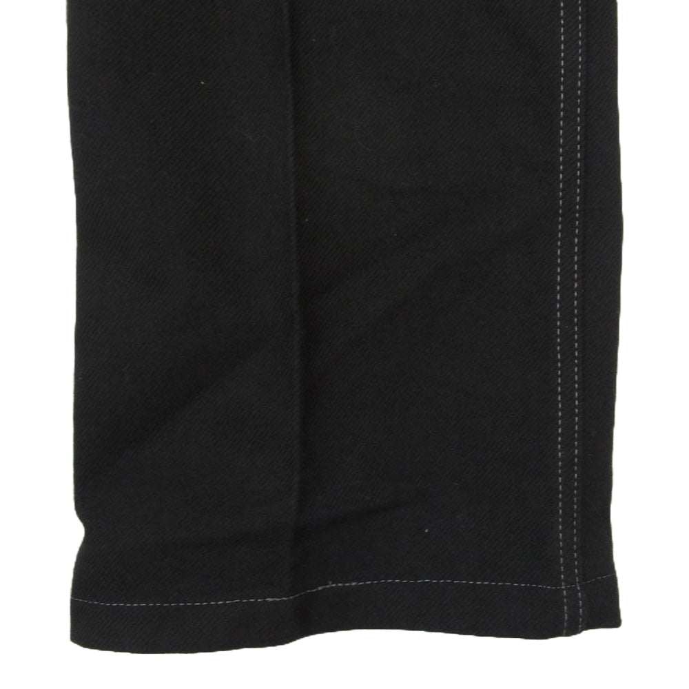 MAISON MARGIELA メゾンマルジェラ 21AW S50LA0186 四つタグ セミフレア ウール コットン パンツ ブラック系 28【美品】【中古】