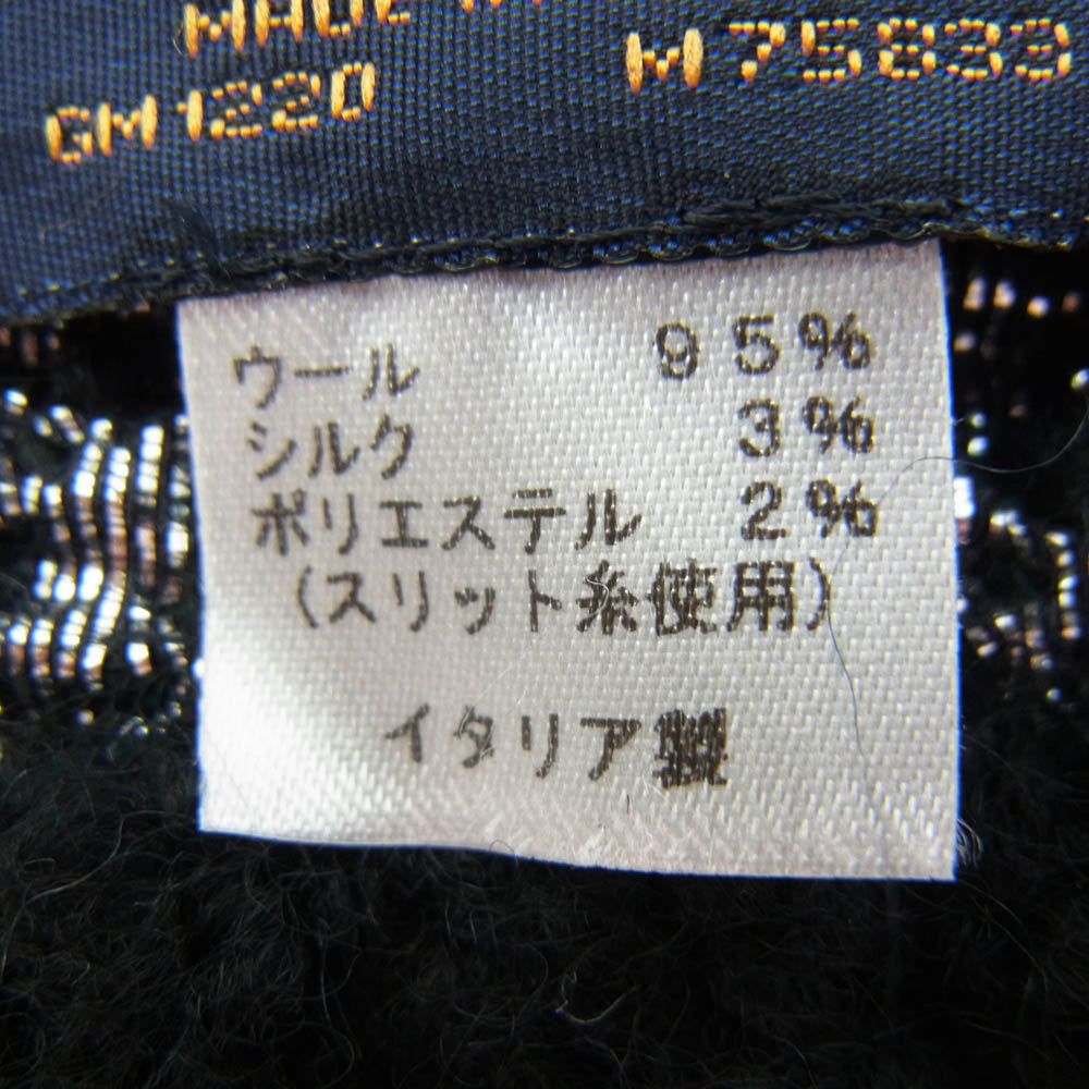 LOUIS VUITTON ルイ・ヴィトン M75833 エシャルプ・ロゴマニア モノグラム ロゴ 総柄 ウール シルク混 マフラー ブラック系【中古】