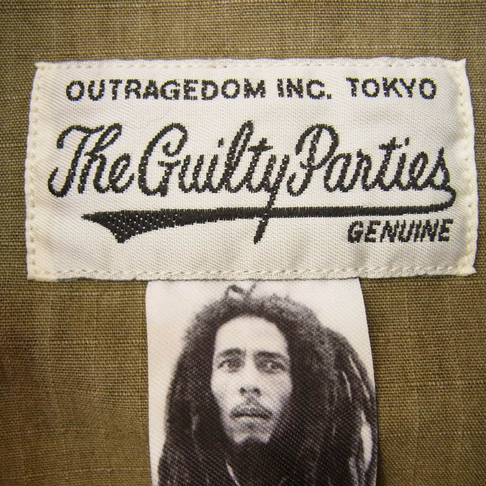 WACKO MARIA ワコマリア × BOB MARLEY ボブマーリー プリント タイガーカモ ジャングルファティーグ 迷彩 ジャケット カーキ系 S【中古】
