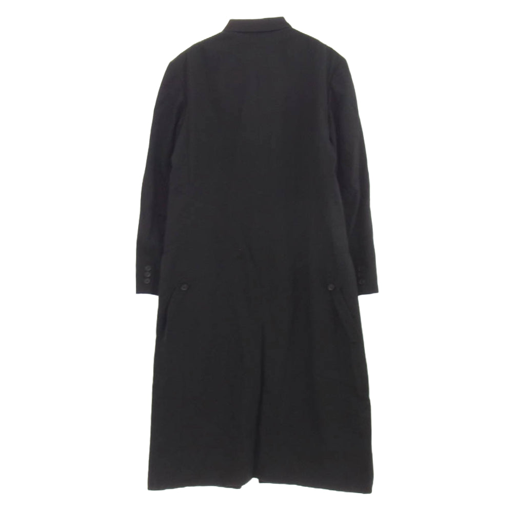 Yohji Yamamoto POUR HOMME ヨウジヤマモトプールオム 19AW HC-J19-100 Wrinkled Gabardine 3B Peaked lapel Jacket ピークドラペル ウール ギャバジン ロング ジャケット ブラック系 2【中古】