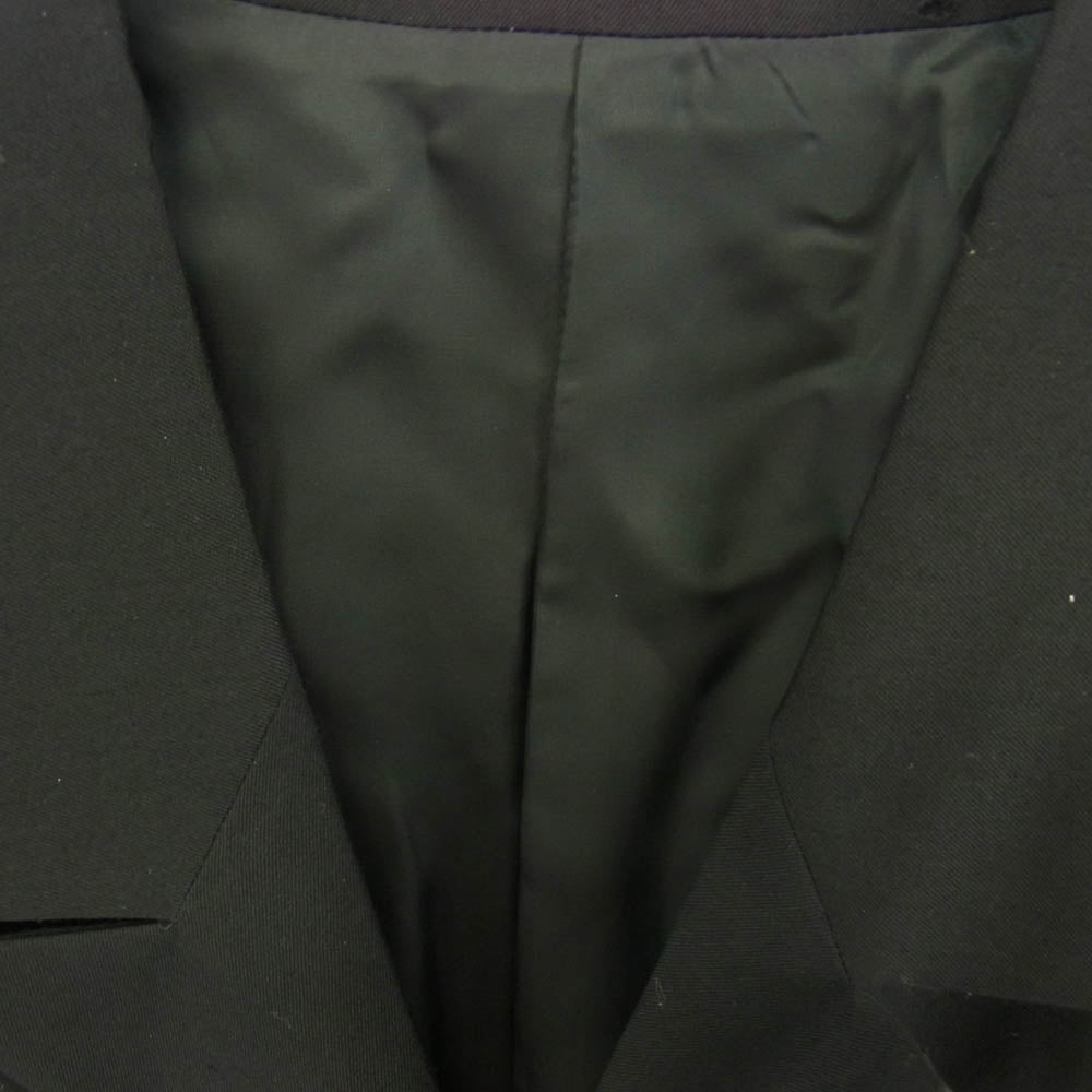 Yohji Yamamoto POUR HOMME ヨウジヤマモトプールオム 19AW HC-J19-100 Wrinkled Gabardine 3B Peaked lapel Jacket ピークドラペル ウール ギャバジン ロング ジャケット ブラック系 2【中古】