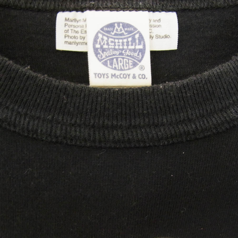 TOY'S McCOY トイズマッコイ MARILYN MONROE マリリンモンロー プリント 半袖 Tシャツ ブラック系 L【中古】